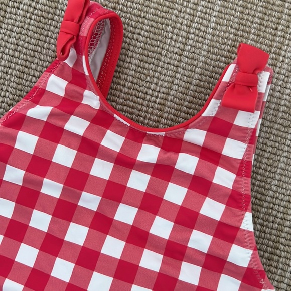 Jacadi Red Gingham Swimsuit 12 months - Picture 2 of 4